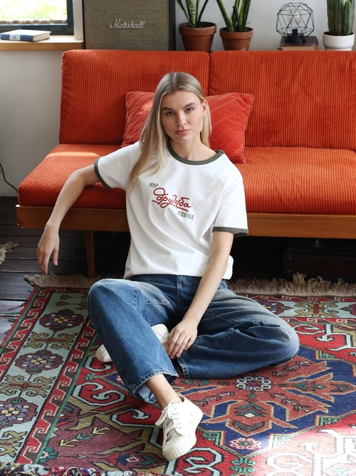 Футболка Дружба С Хаки Кантом