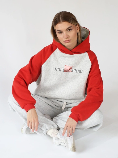 Худи с начесом Быстрее Выше Стройнее