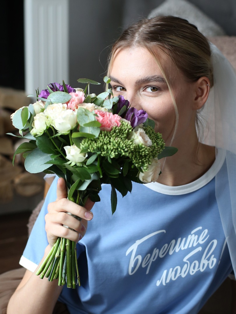 Футболка Любовь Голубая