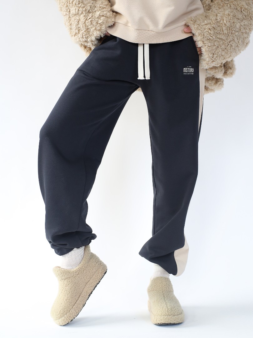 Спортивные Брюки Графит с Лампасами